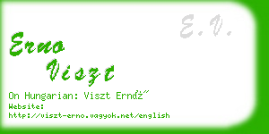 erno viszt business card